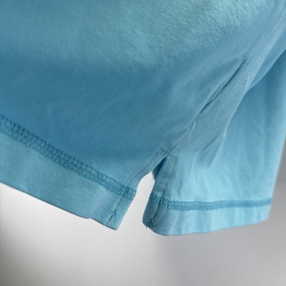 Quacker Factory Women's Top XL Solid Blue Stone Embellished V Neck 3/4 Sleeves - Picture 5 of 9